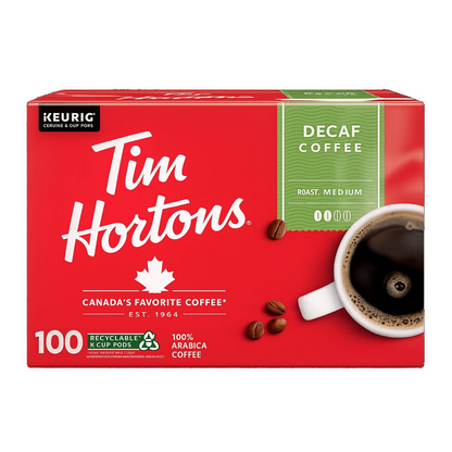 Tim Hortons 팀홀튼 디카페인 오리지널 미디엄 로스트 팟 (K-컵) - 100개입