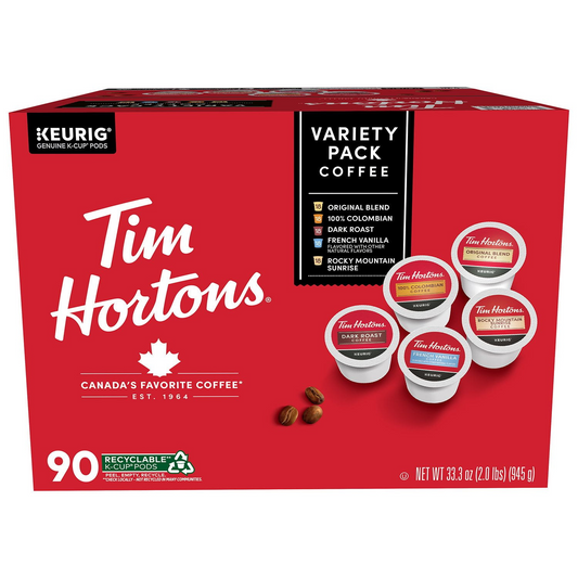 Tim Hortons Variety Pack Pods (K-Cup) - 90 ct