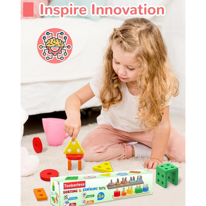 Tonberless Montessori Toddler Toy Set — Sensory Activity for Ages 1-3