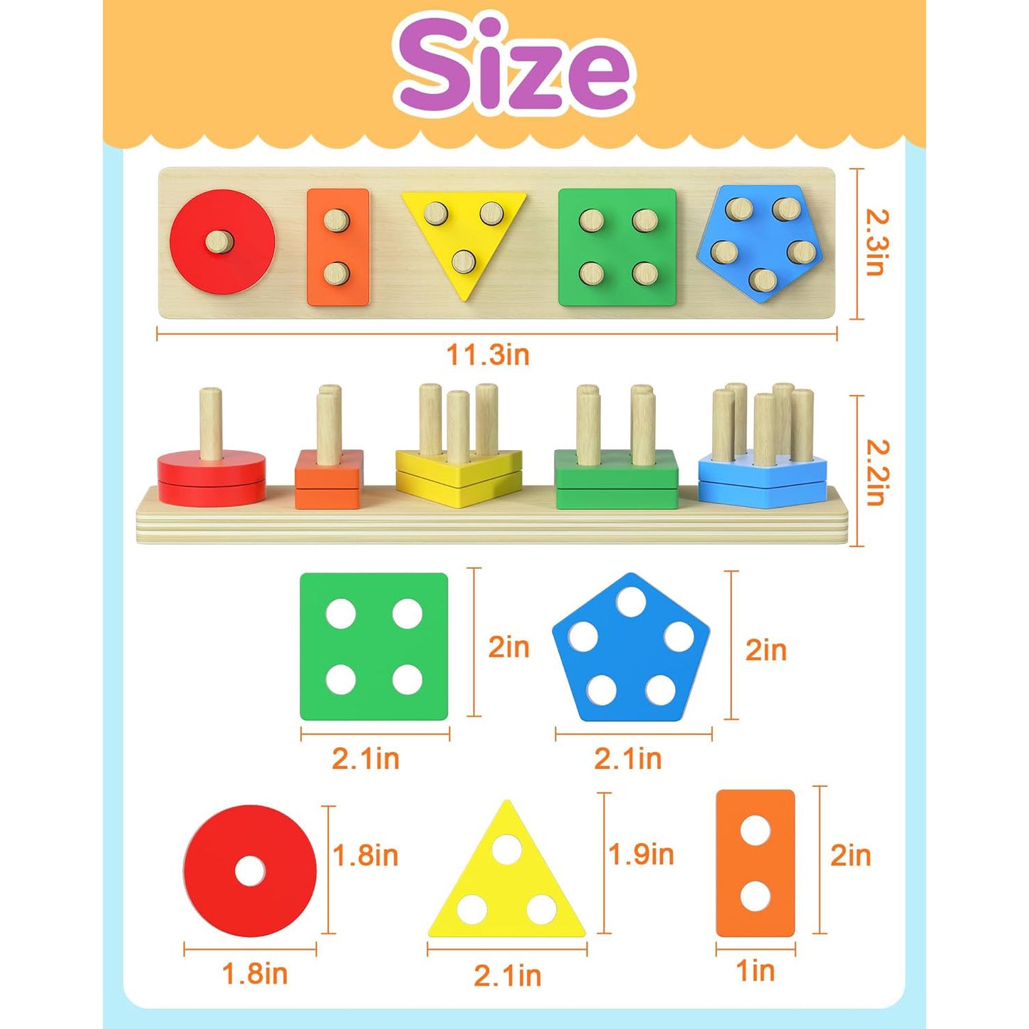 Tonberless Montessori Toddler Toy Set — Sensory Activity for Ages 1-3