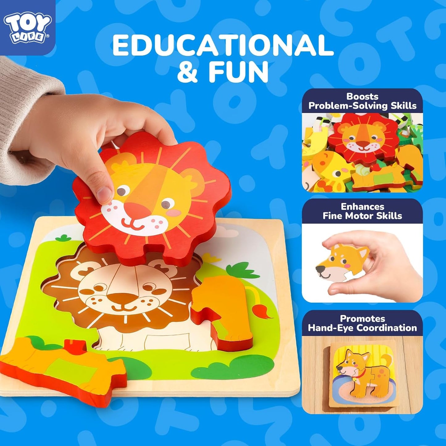 TOY Life 토이 라이프 원목 토들러 몬테소리 퍼즐 세트 (2-4세)