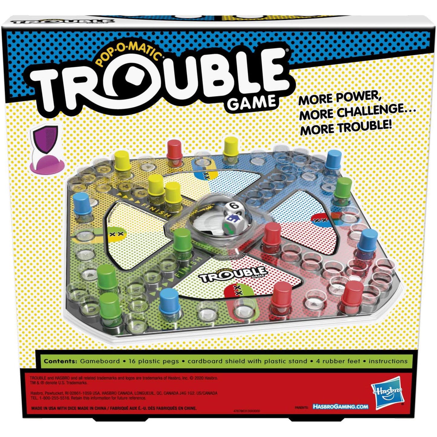 Hasbro Gaming Trouble Pop-O-Matic Board Game