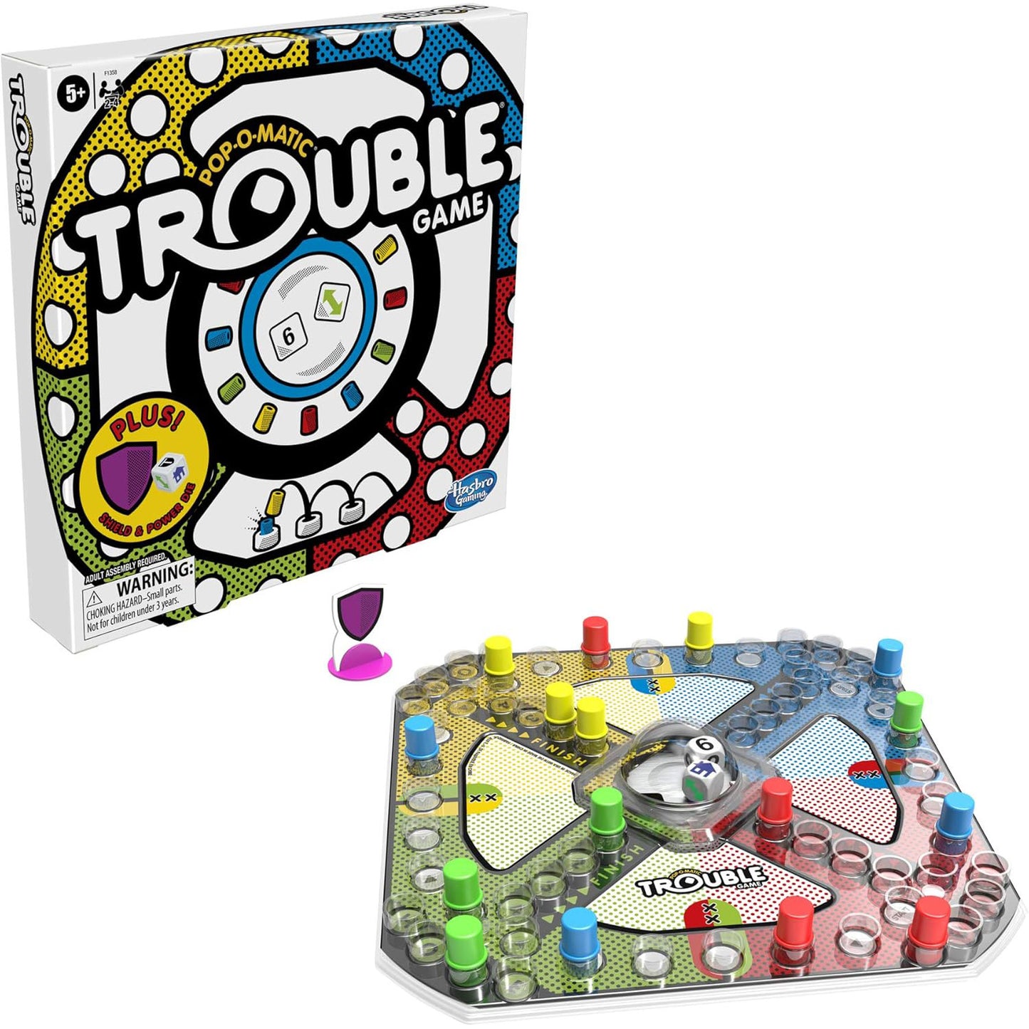 Hasbro Gaming Trouble Pop-O-Matic Board Game