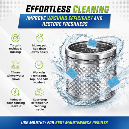True Fresh Washing Machine Cleaner Tablets - 25 Tablets