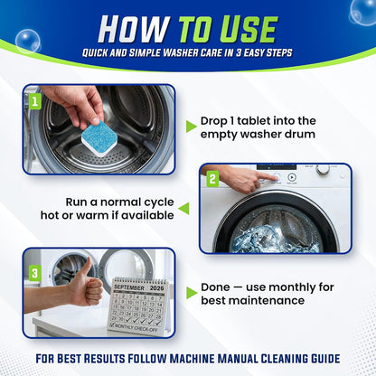 True Fresh Washing Machine Cleaner Tablets - 25 Tablets