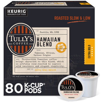 Tully's Hawaiian Blend Medium Roast Pods (K-Cup) - 80 ct