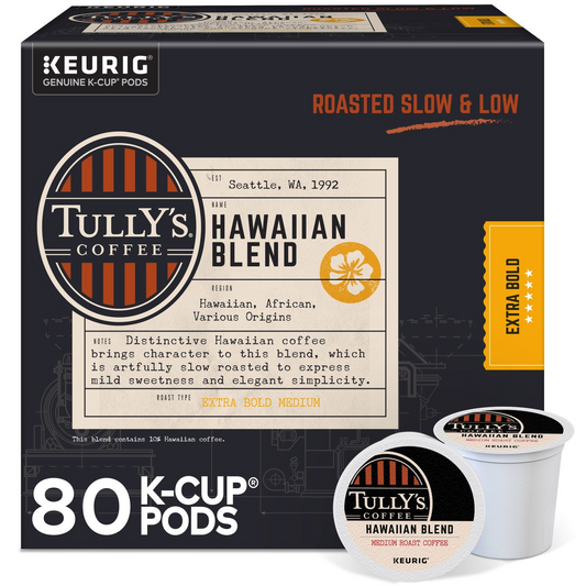 Tully's Hawaiian Blend Medium Roast Pods (K-Cup) - 80 ct