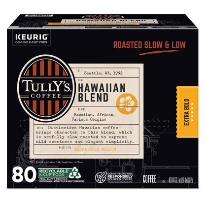 Tully's Hawaiian Blend Medium Roast Pods (K-Cup) - 80 ct
