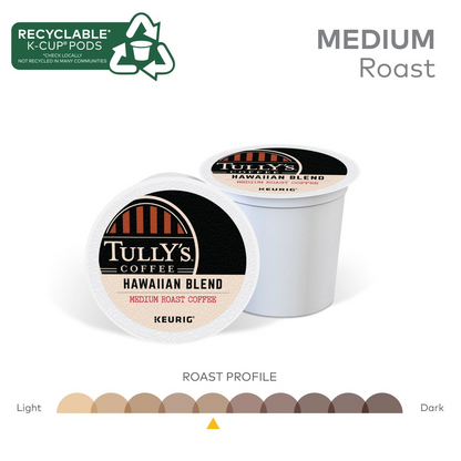 Tully's Hawaiian Blend Medium Roast Pods (K-Cup) - 80 ct