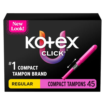 U by Kotex 코텍스 클릭 컴팩트 탐폰 - 레귤러 - 무향 - 45개입