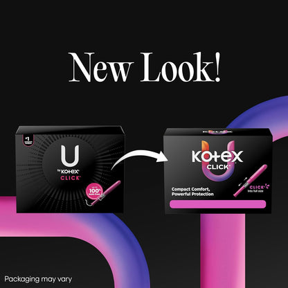U by Kotex 코텍스 클릭 컴팩트 탐폰 - 레귤러 - 무향 - 45개입