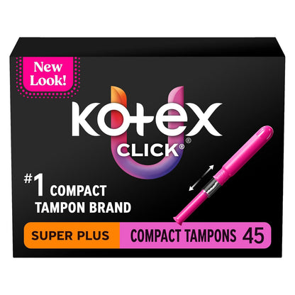 U by Kotex 코텍스 클릭 컴팩트 탐폰 - 슈퍼 플러스 - 무향 - 45개입