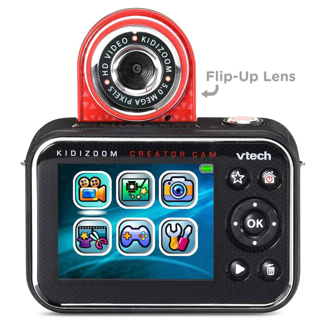 VTech 브이텍 키디줌 크리에이터 캠 HD 동영상 카메라 그린 스크린·이펙트·삼각대 (5-12세)