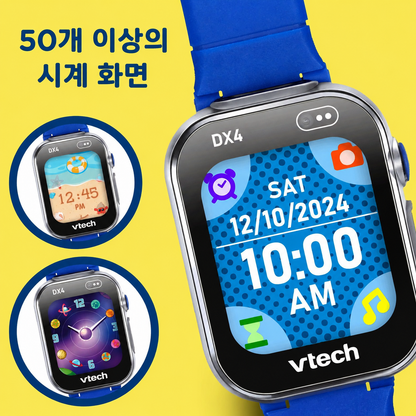 VTech 브이텍 키디줌 스마트워치 DX4 카메라·게임·활동 추적 어린이 스마트워치 (4-12세)