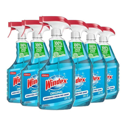 Windex 윈덱스 유리 세정제 스프레이 - 오리지널 - 680mL (23 fl oz) × 6개