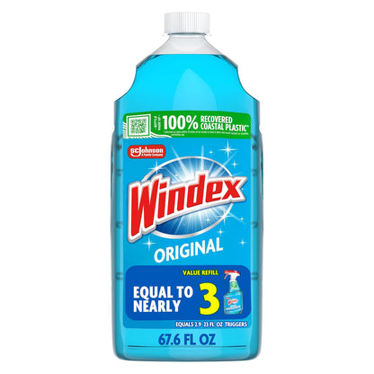 Windex 윈덱스 유리 세정제 리필 - 오리지널 - 2011mL (68 fl oz)