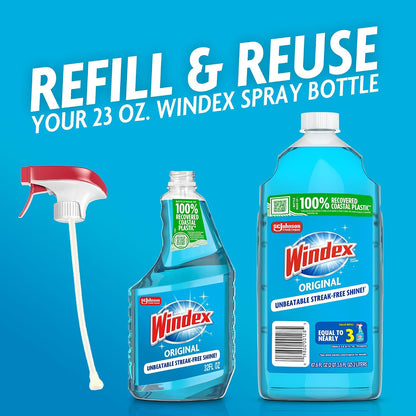 Windex 윈덱스 유리 세정제 리필 - 오리지널 - 2011mL (68 fl oz)