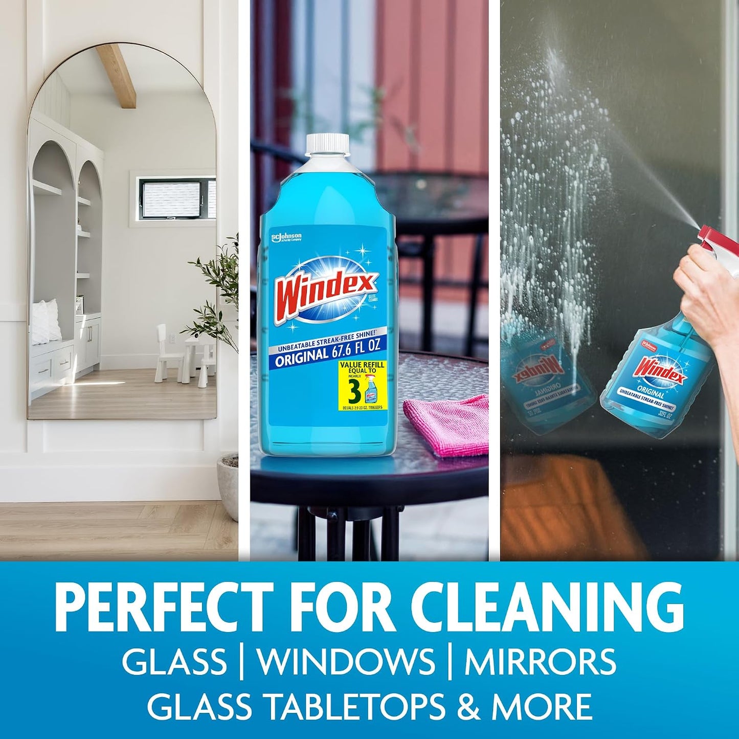 Windex 윈덱스 유리 세정제 리필 - 오리지널 - 2011mL (68 fl oz)