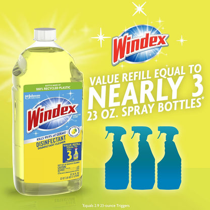 Windex 윈덱스 다목적 클리너 리필 - 시트러스 - 1999mL (67.6 fl oz)
