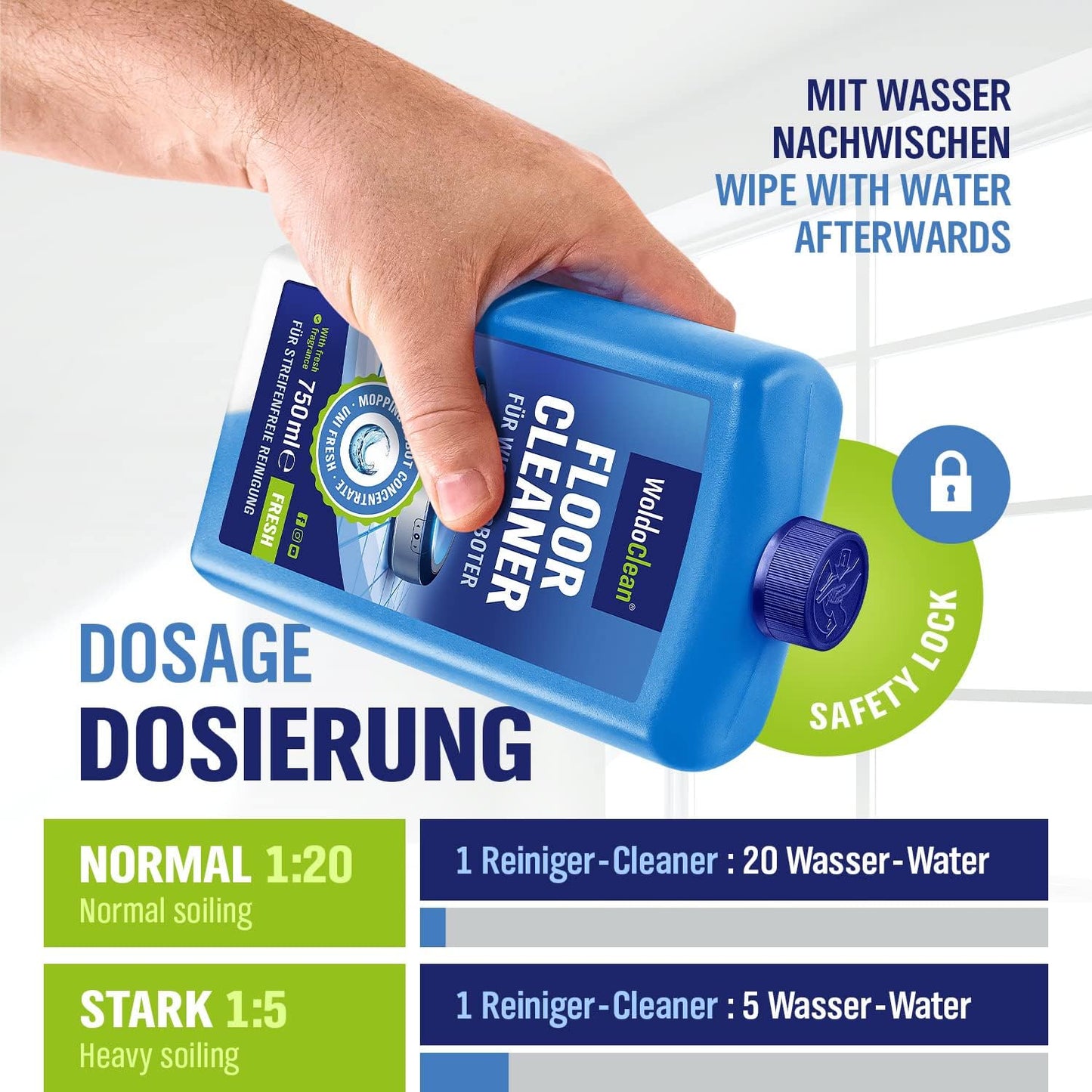 WoldoClean 월도클린 로봇 물걸레 전용 세정액 - 739mL (25 fl oz)