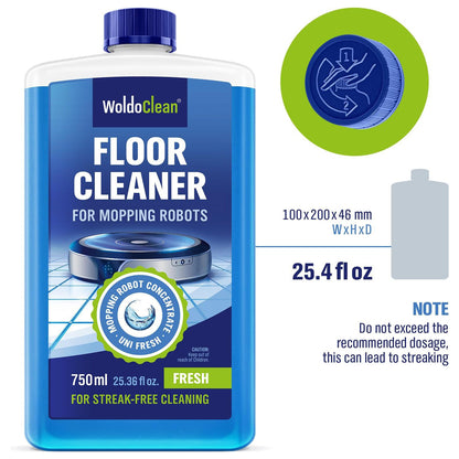 WoldoClean 월도클린 로봇 물걸레 전용 세정액 - 739mL (25 fl oz)
