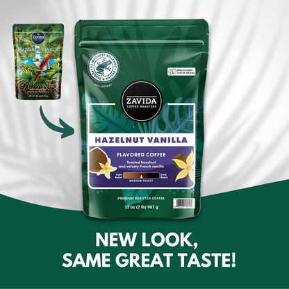 Zavida Hazelnut Vanilla Medium Roast Whole Bean Coffee - 32 oz (907g)