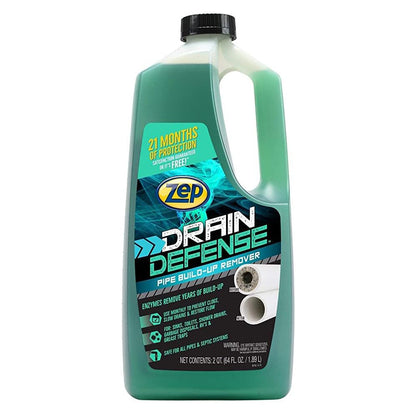 Zep Drain Defense Pipe Build-Up Remover - 64 fl oz (1893mL)